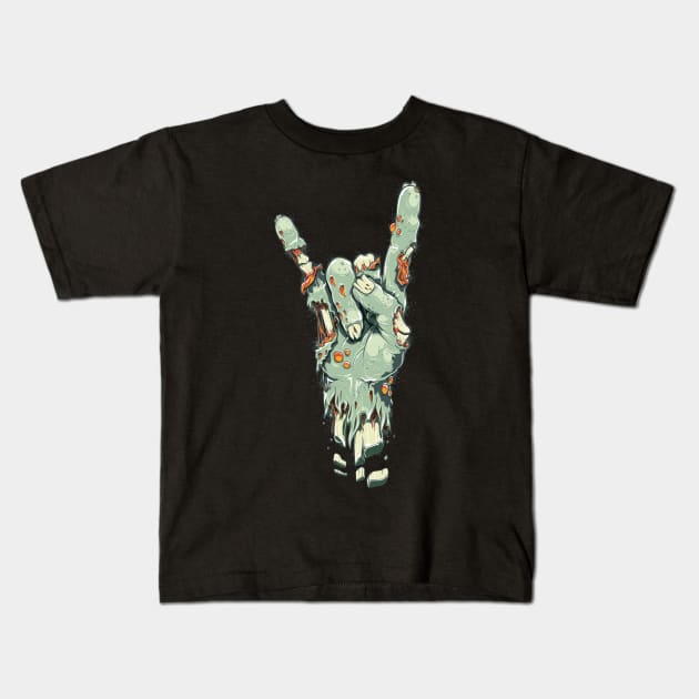 Zombie Rock Kids T-Shirt by Starquake